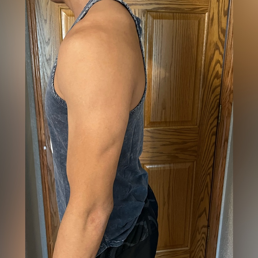 Mens Raw Gear distressed blue tank top size medium - Picture 6 of 7